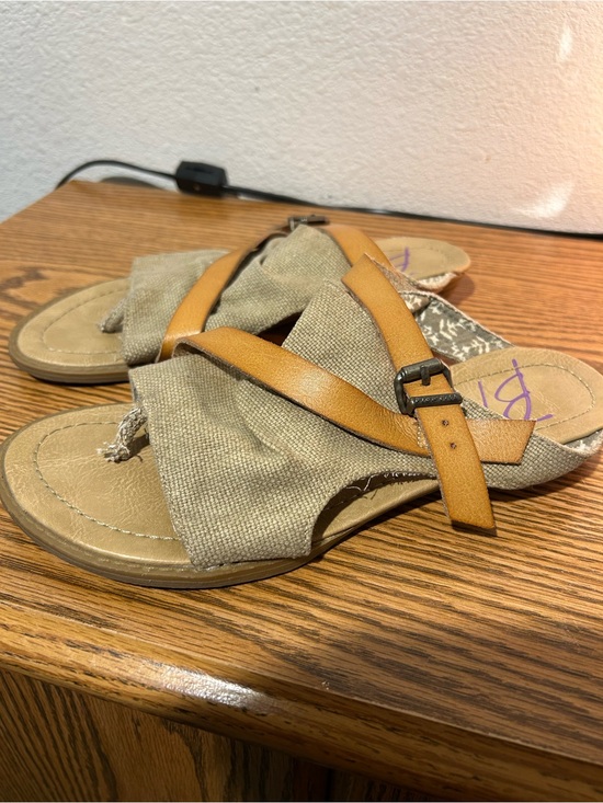 Blowfish Shoes - Blowfish Tan & Beige Slide Sandals